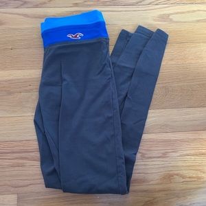 Gray Hollister Leggings, Blue Waistband